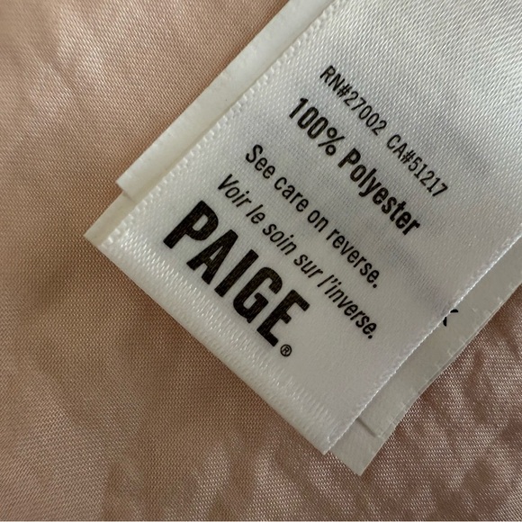 Paige Women’s Alma Top Blouse Small Split Neck Ruffle Sleeveless Pink NEW. 1118 - Picture 3 of 4